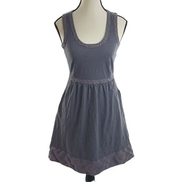 J Crew Womens 00 Gray Sleeveless Tank Dress Casual Summer Scoop Neck Mini - Picture 1 of 5
